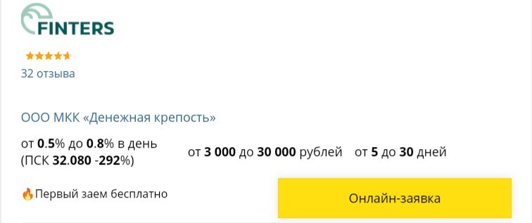 Займ на дебетовую карту
